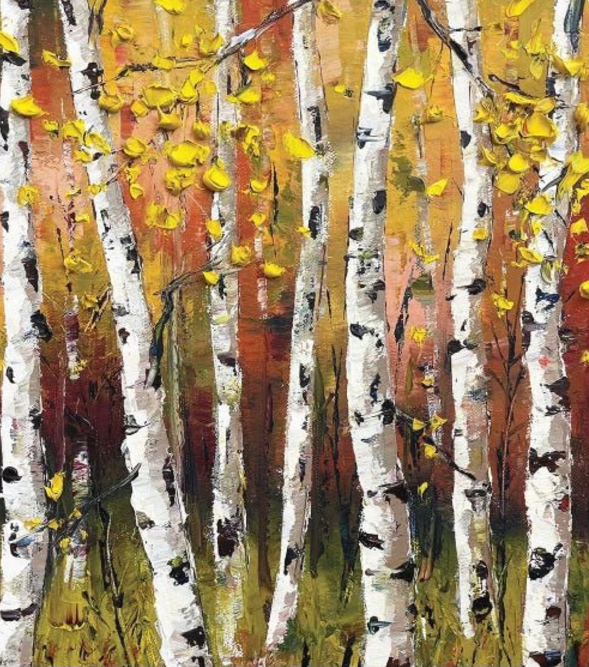 Birch Tree Fall Forest